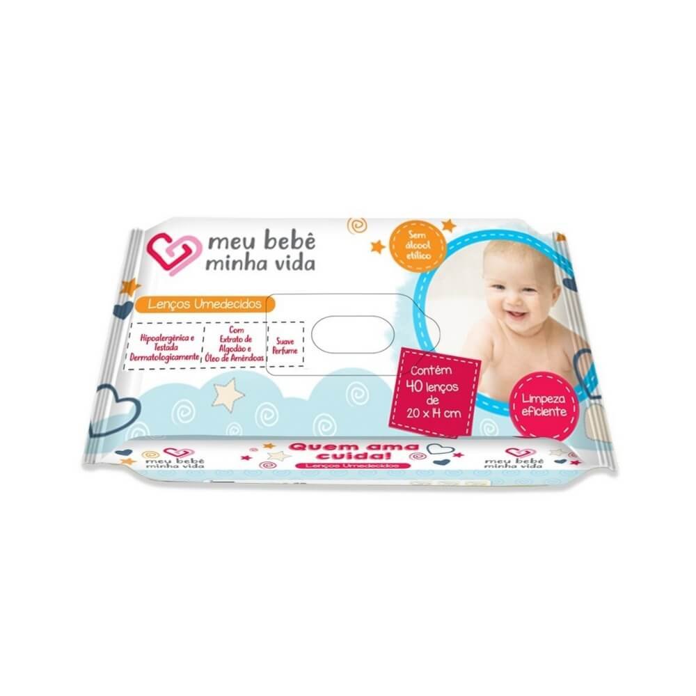 Lenço Umedecido Meu Bebe Minha Vida 40Unidades