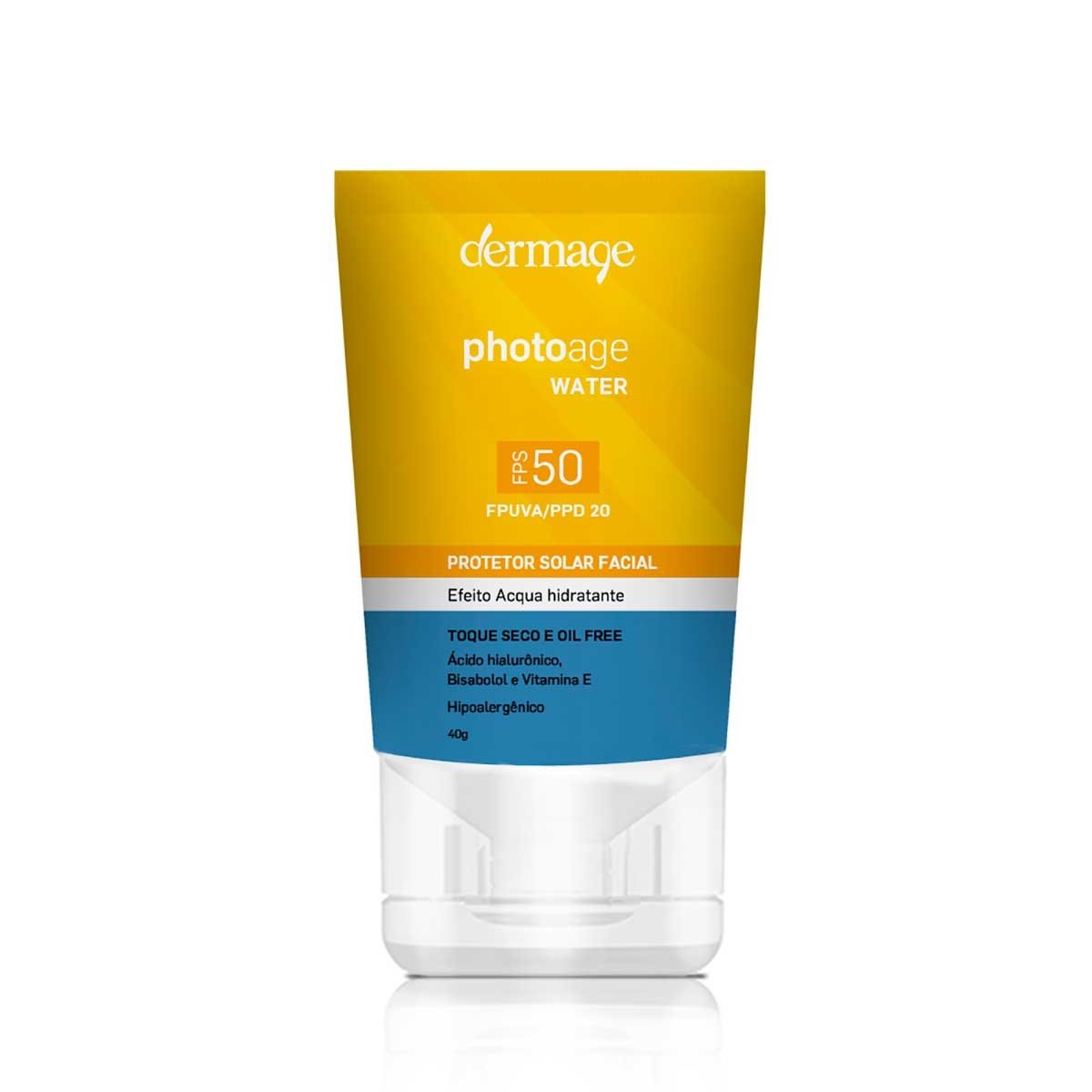 Protetor Solar Facial Dermage Photoage Water Fps 50 40G