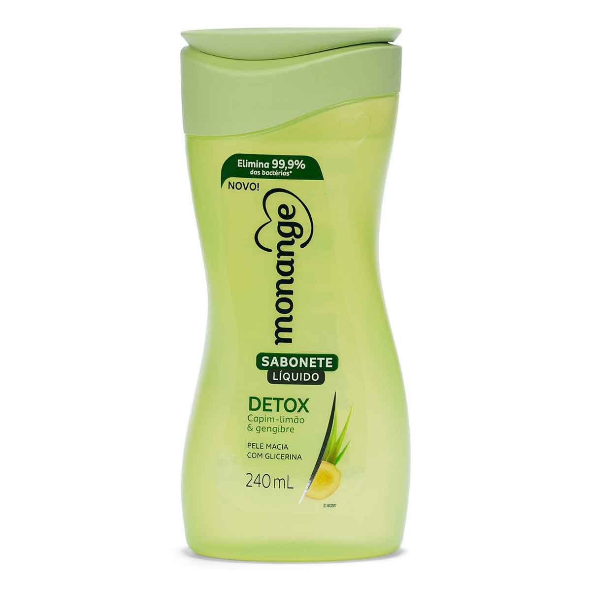 Sabonete Líquido Monange Detox Com 240 ml