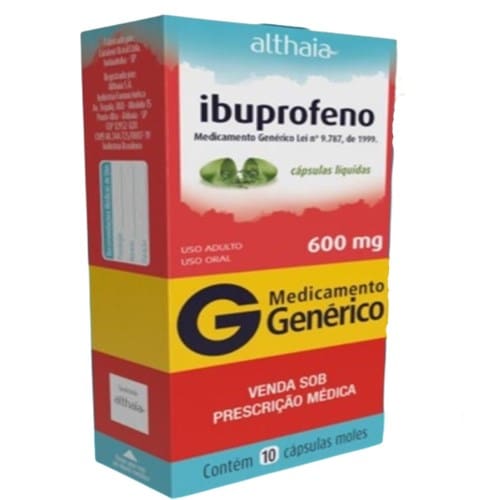Ibuprofeno 600Mg Althaia Caixa Com 10 Cápsulas