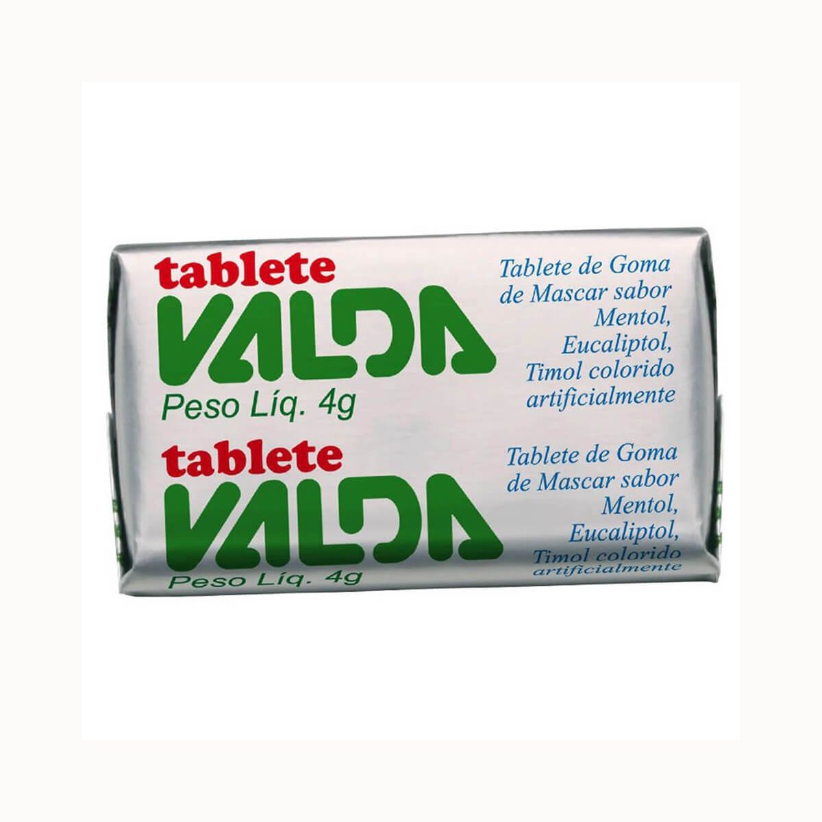 Chiclete em Tablete Valda com 4g