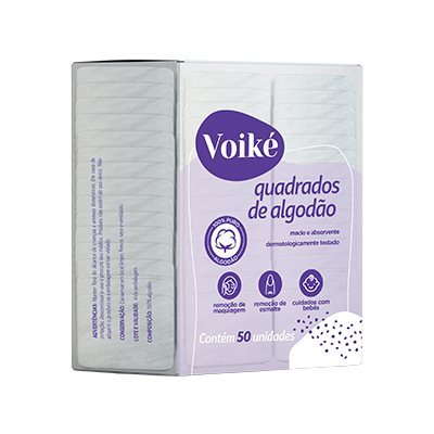 Algodão Quadrado Voiké 50Un
