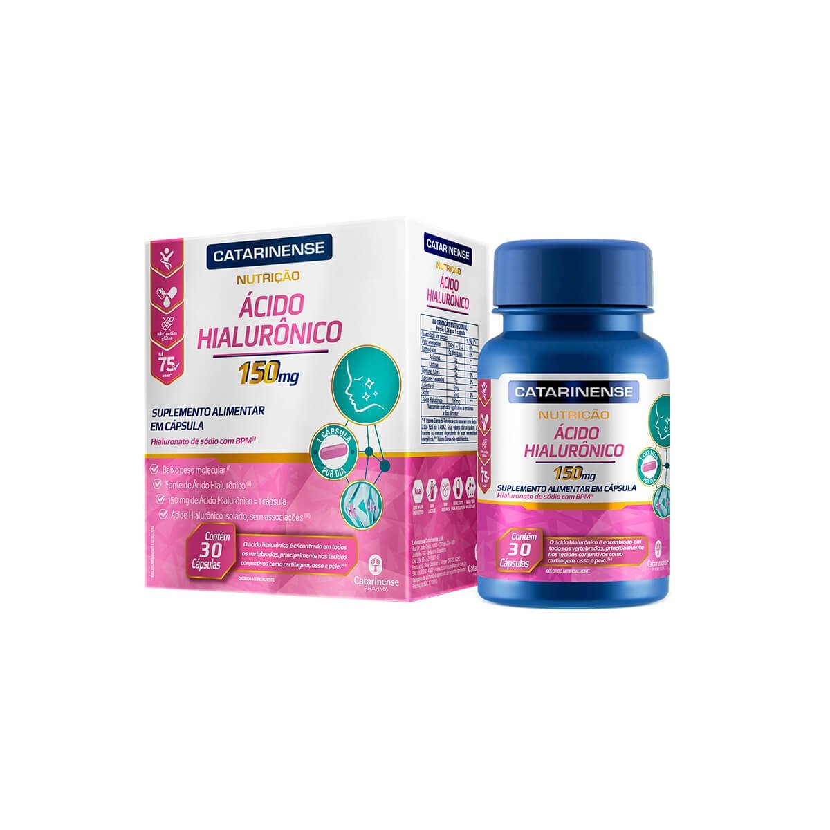 Ácido Hialurônico Catarinense 150Mg 30 Cápsulas