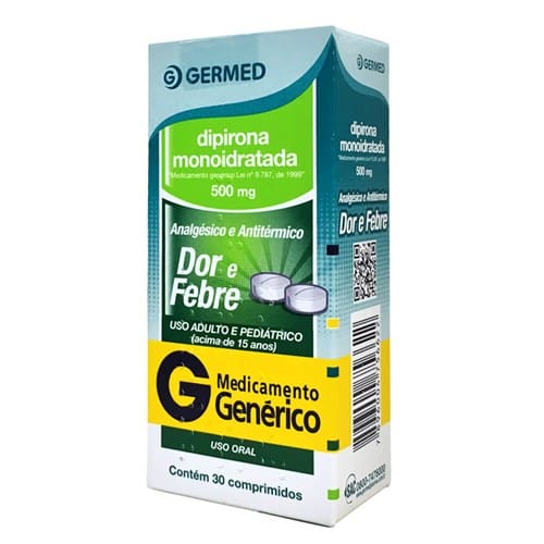 Dipirona Monoidratada 500Mg 30 Comprimidos Medley