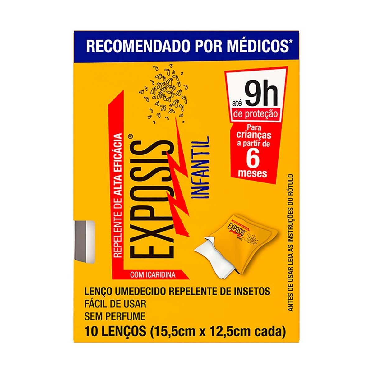 Lenço Umedecido Expos Infant Repel 10Unidades