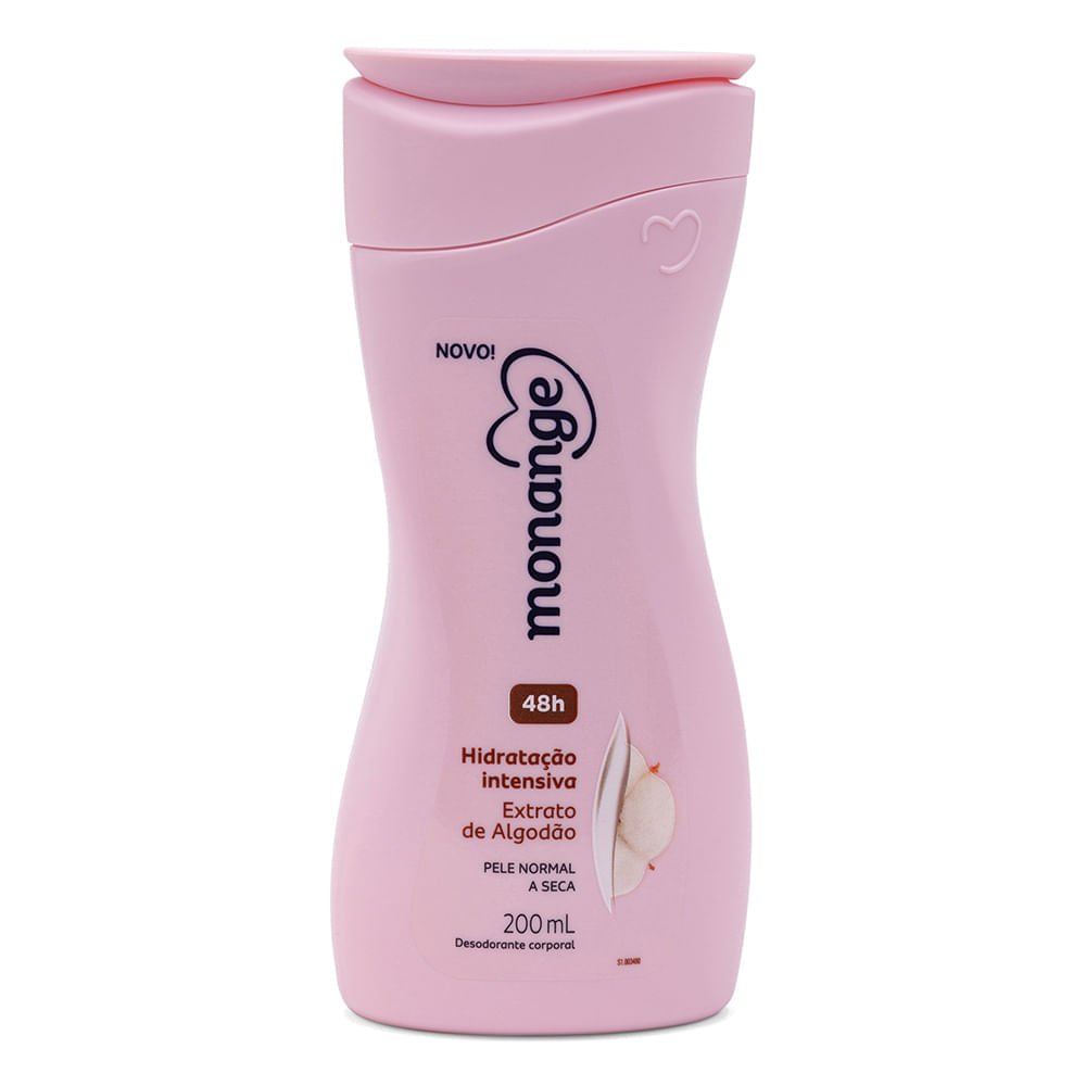 Hidratant Corporal Extrato de Algodão 200ml - MONANGE