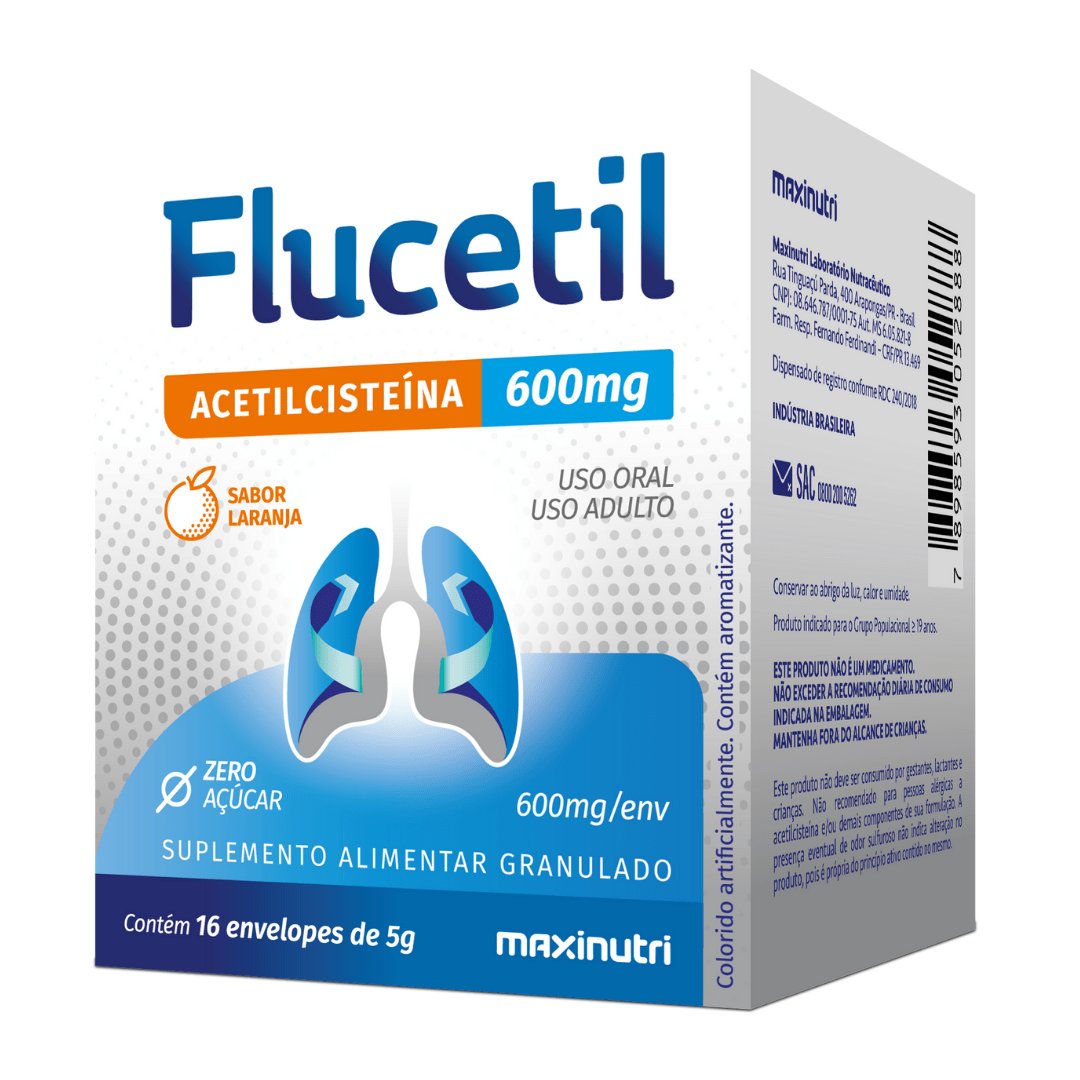 Flucetil 600mg 16 envelopes de 5g cada - MAXINUTRI