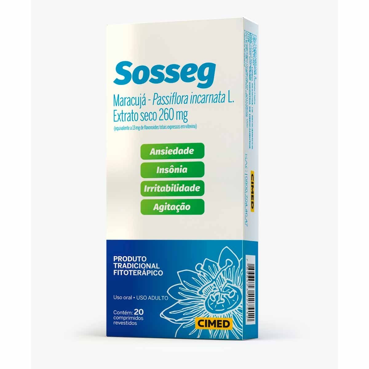 Sosseg 260mg  20 Comprimidos  - CIMED