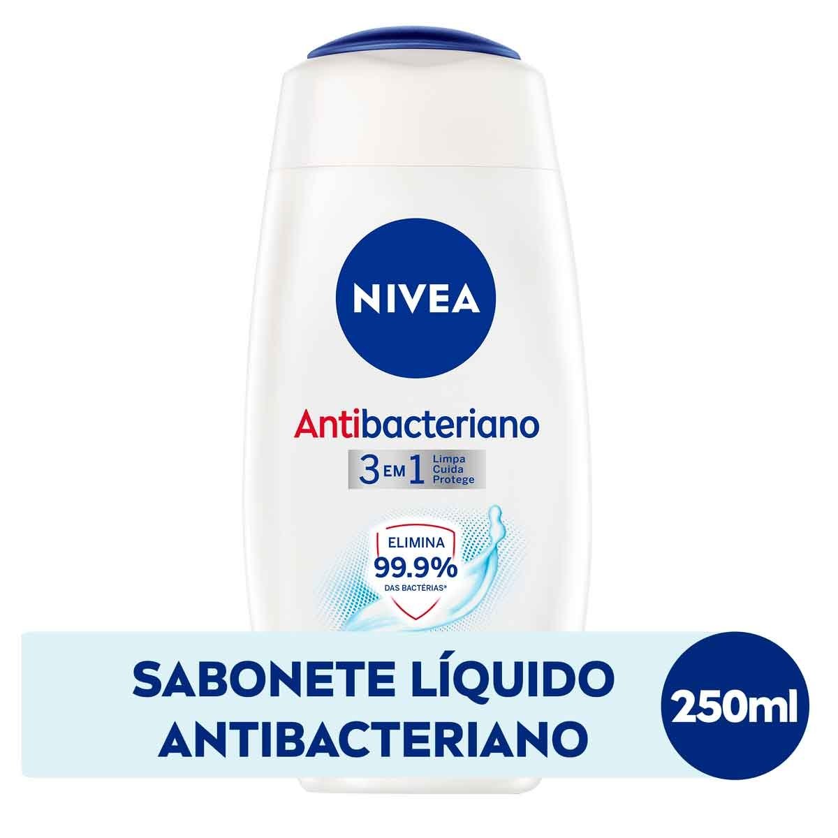 Sabonete Antibacteriano 3 Em 1 Líquido Nivea 250Ml