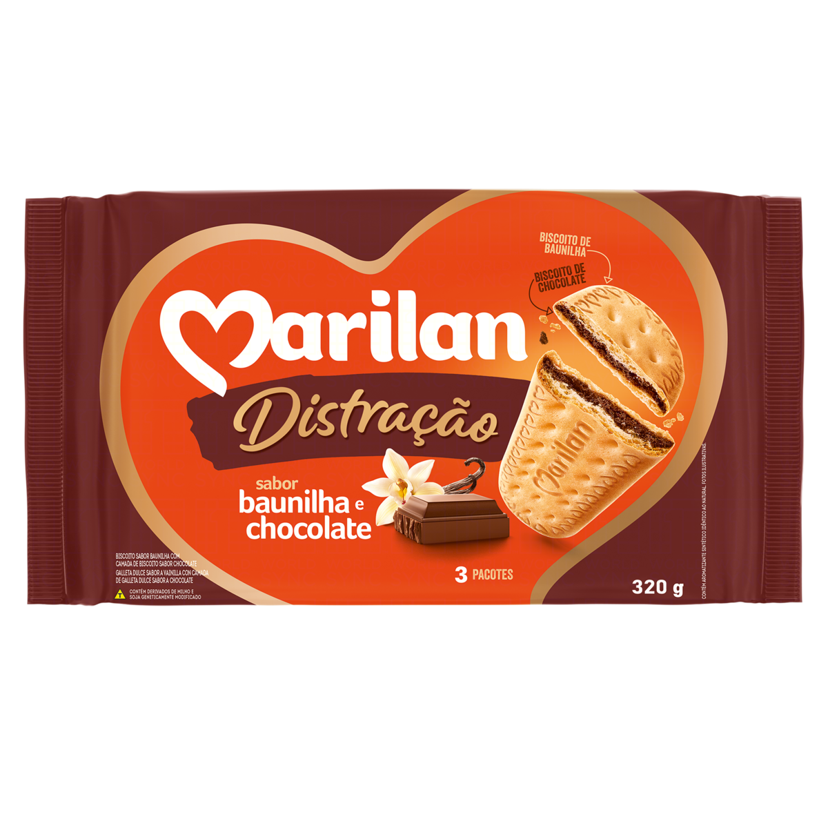Biscoito Distração De Chocolate Marilan 320G