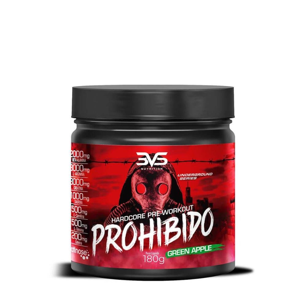 Pre Treino Prohibido 3Vs Green Apple 180G