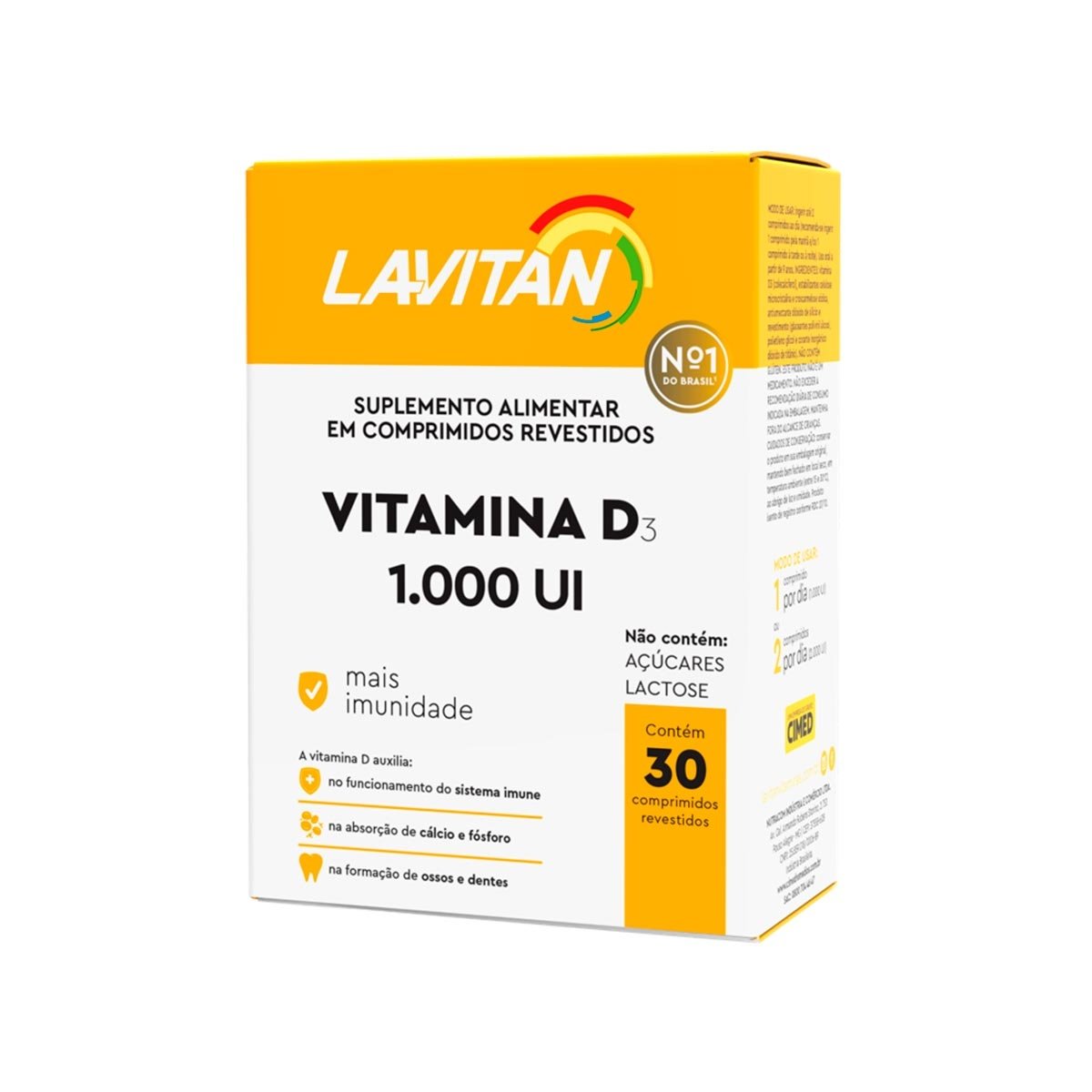 Vitamina D 1.000UI Lavitan 30 Comprimidos Revestidos