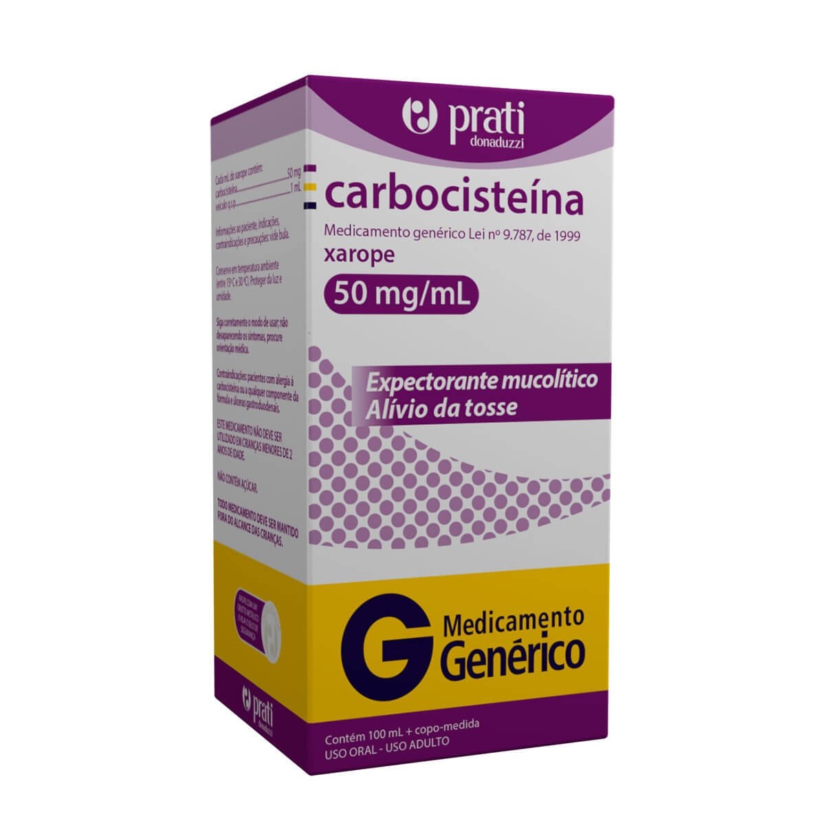 Carbocisteína 50Mg/Ml Prati Donaduzzi Xarope Com 100ml
