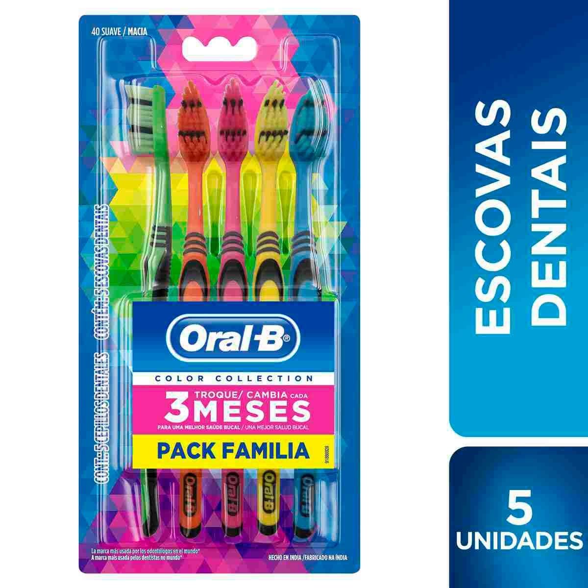 Kit Escova Dental Oral B Color Collect 5Unidades
