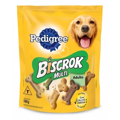 Biscoito Pedigree Biscrok Multi para Cães Adultos 500g