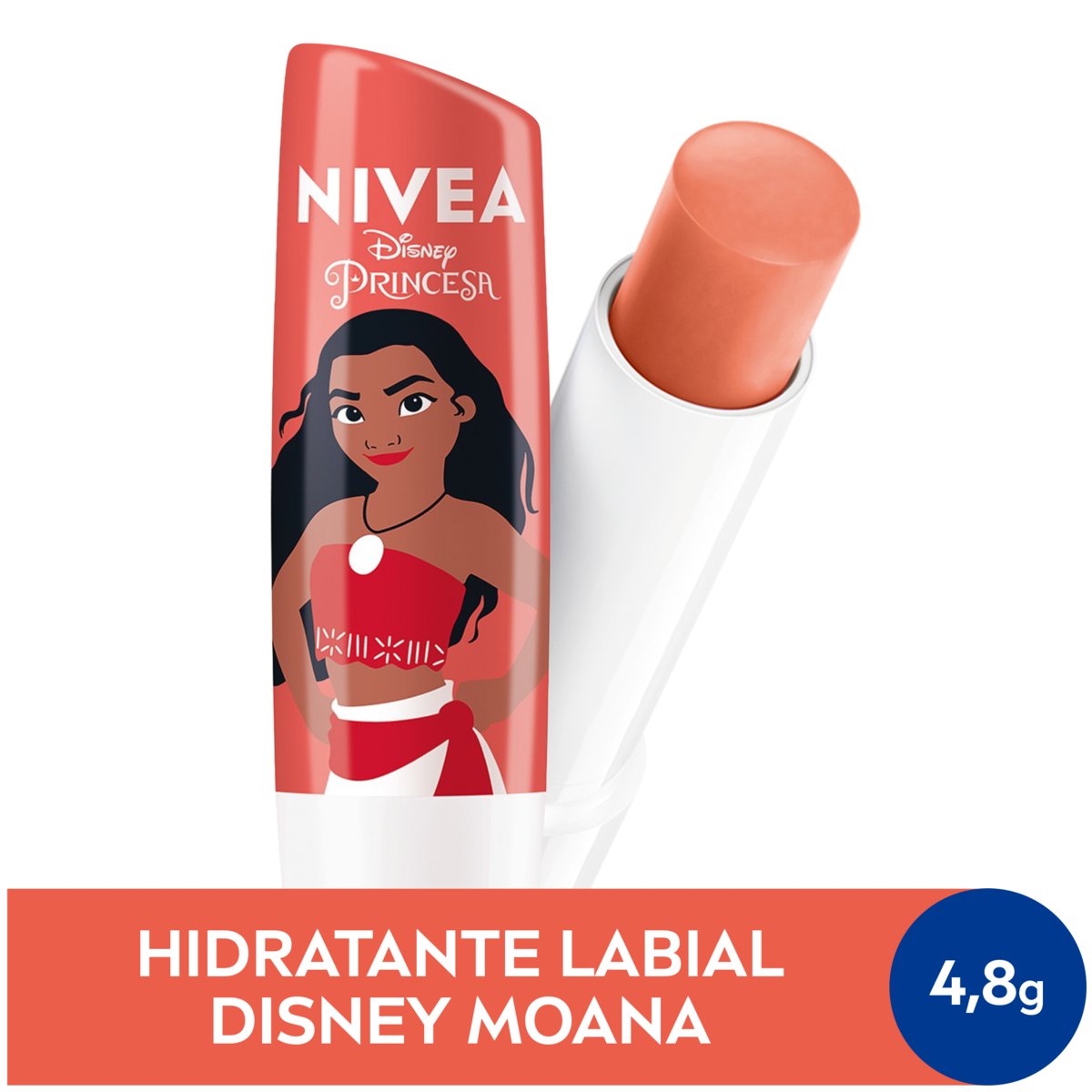 Hidratante Labial Pêssego Princesa Moana Nivea Blister 4,8g