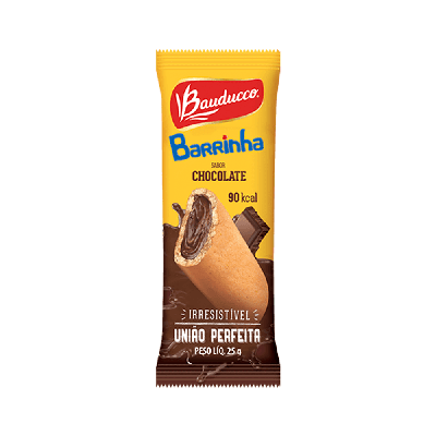 Biscoito Recheio Chocolate Bauducco Barrinha 25G