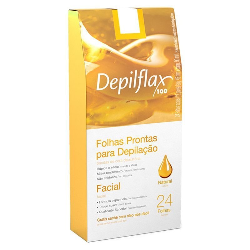 Folha Depilação Depilflax Facial 24Unidades