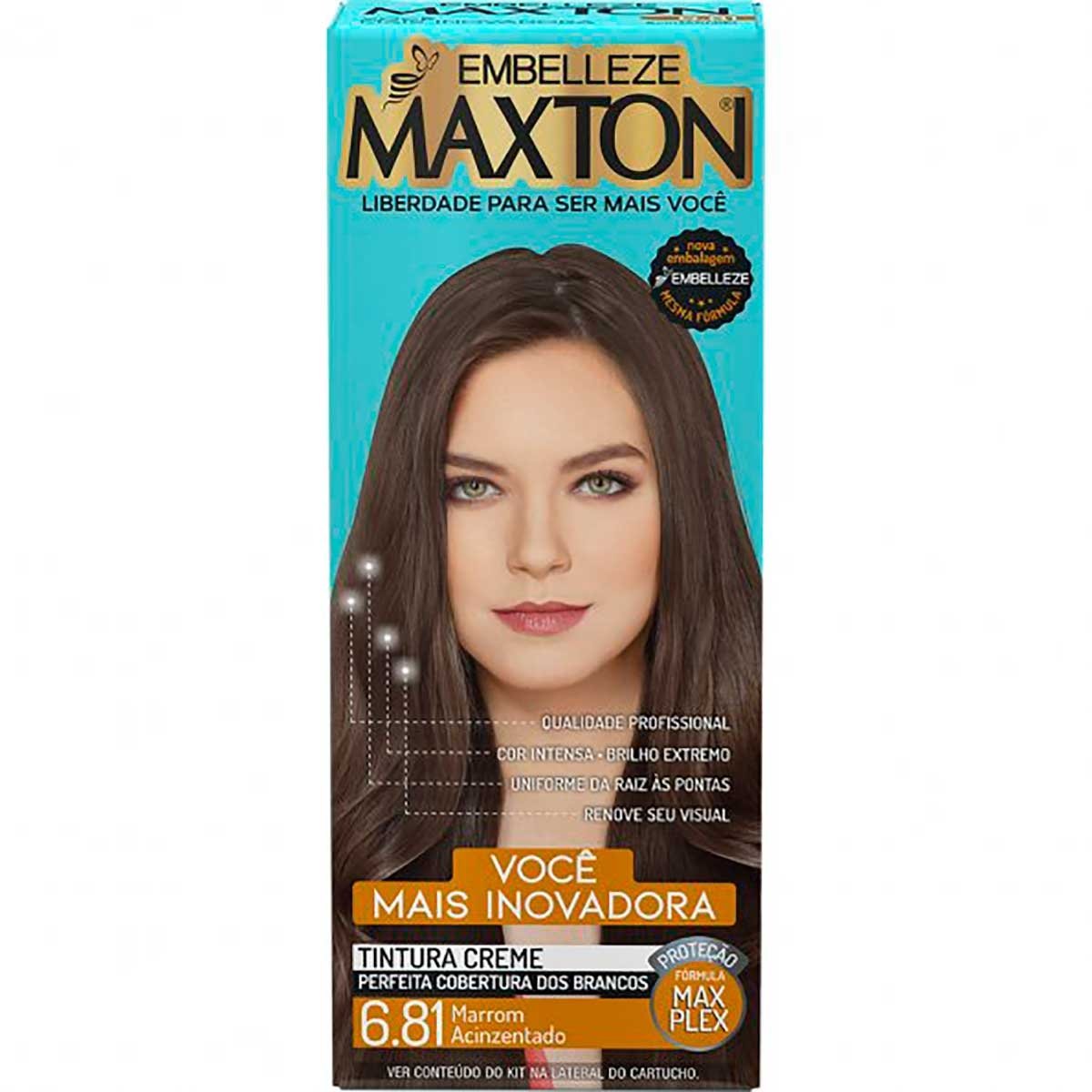 Tintura Maxton n 6.81 Marrom Acinzentado