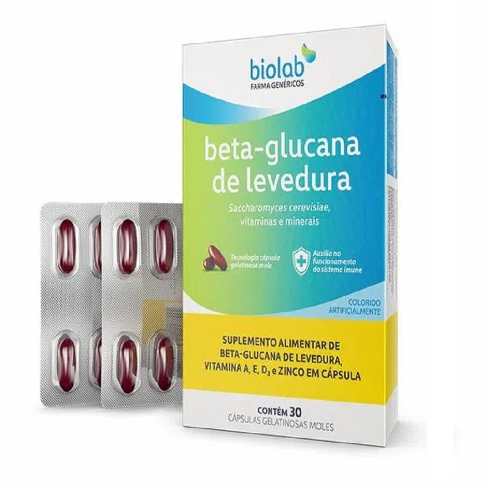 Beta-Glucana de Levedura Biolab 30 Cápsulas