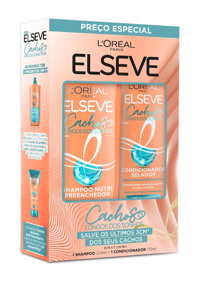 Kit Elseve Cachos Longos Dos Sonhos Shampoo 375ml