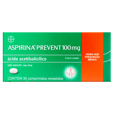 Aspirina Prevent 100Mg Bayer Caixa Com 100 Comprimidos
