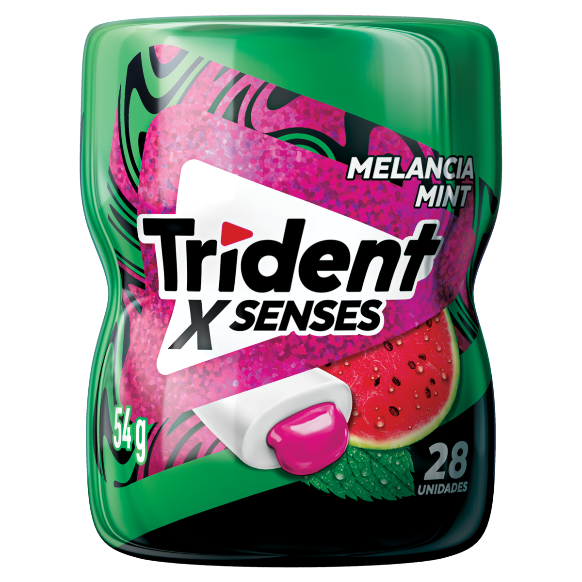 Chiclete X Senses Sabor Melancia Sem Açúcar Trident 54G