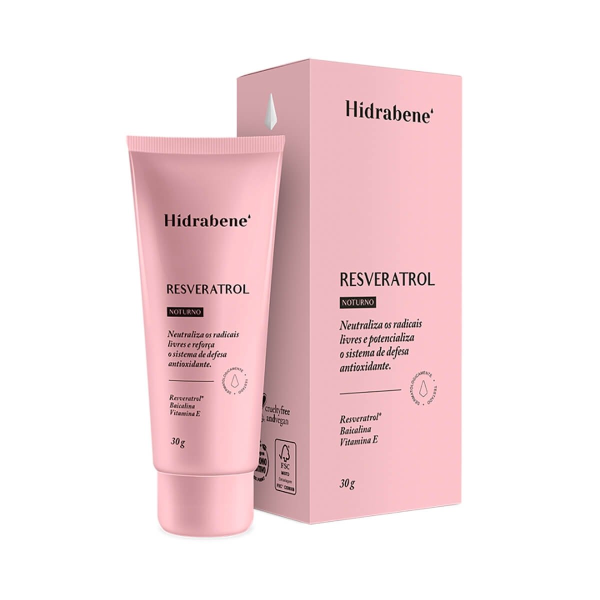 Creme Facial Hidrabene Noturno Resveratrol 30g