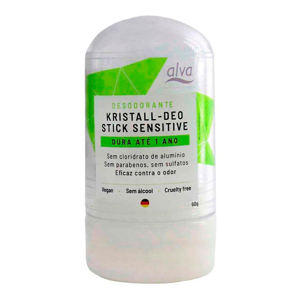 Desodorante Natural Stick Krystall Sensitive 60g Alva