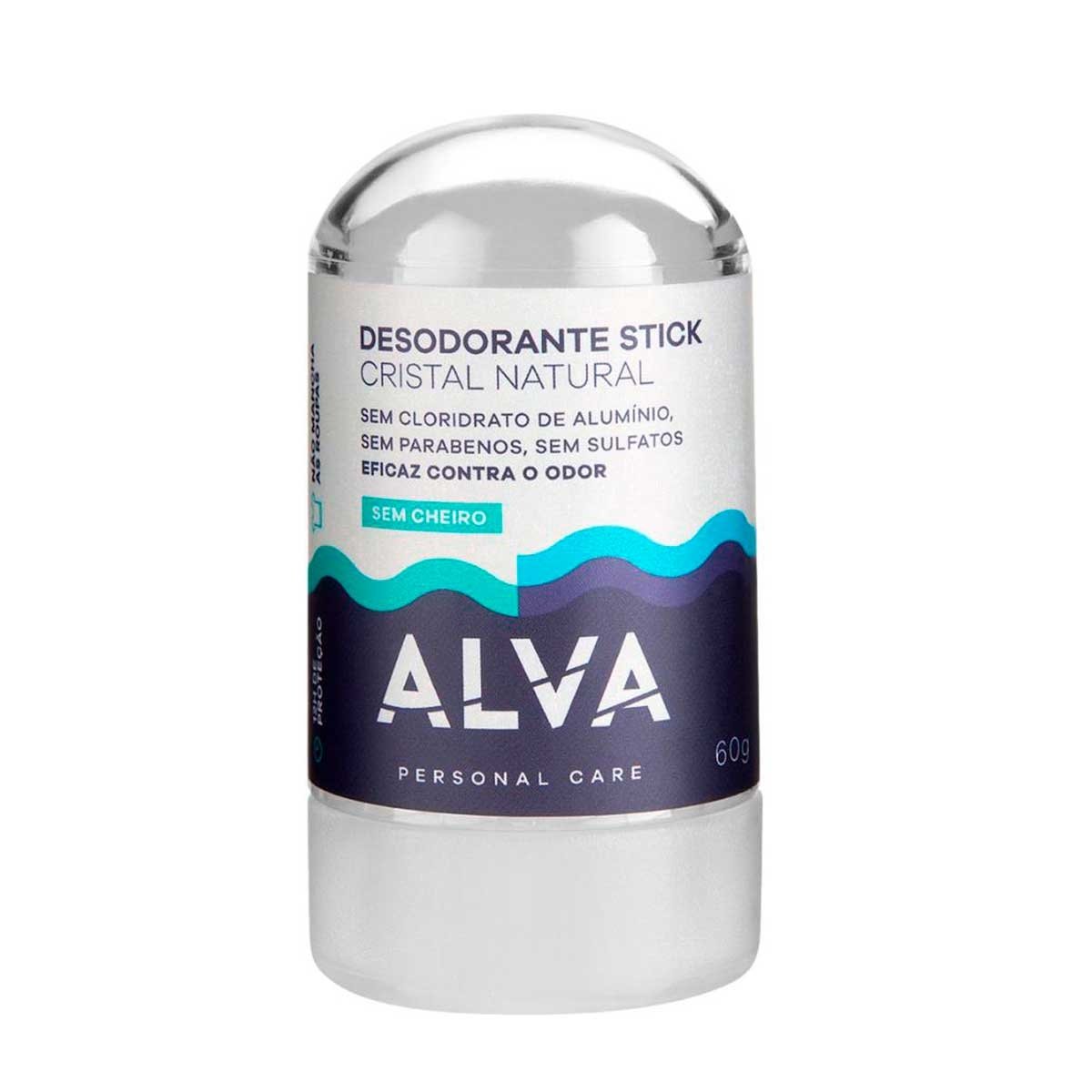 Desodorante Natural Stick Krystall Sensitive 60g Alva