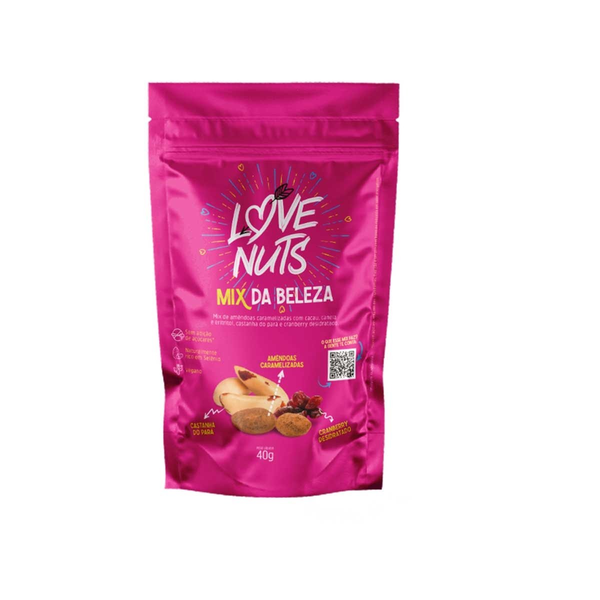 LOVE NUTS MIX BELEZA CARAMELIZADO 40G