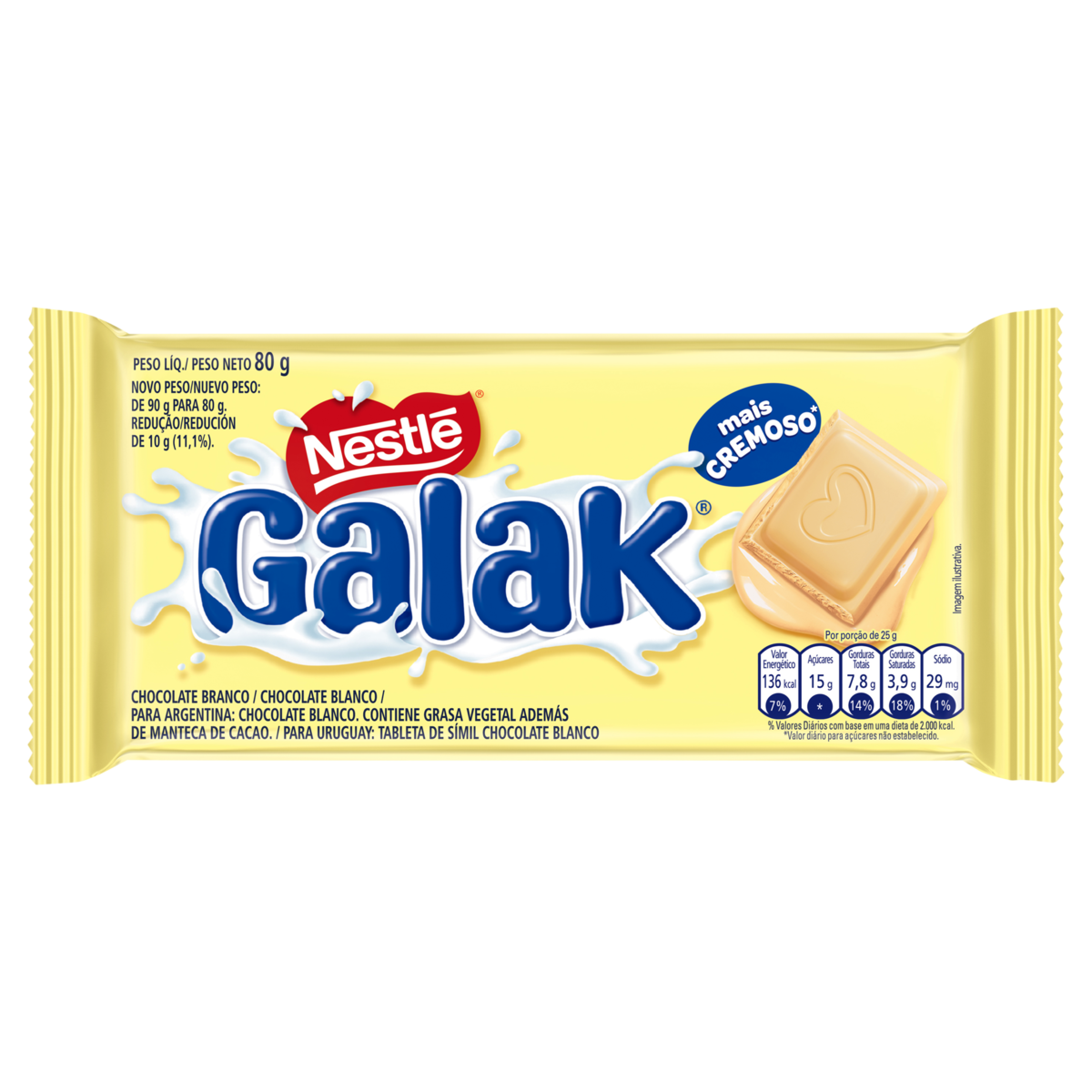 Chocolate Branco Galak 80G