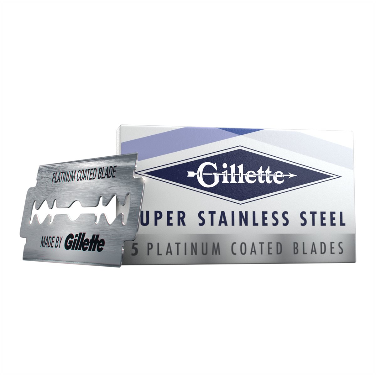 Lamina Gilete Edge Platinum Blue C/5Unidades