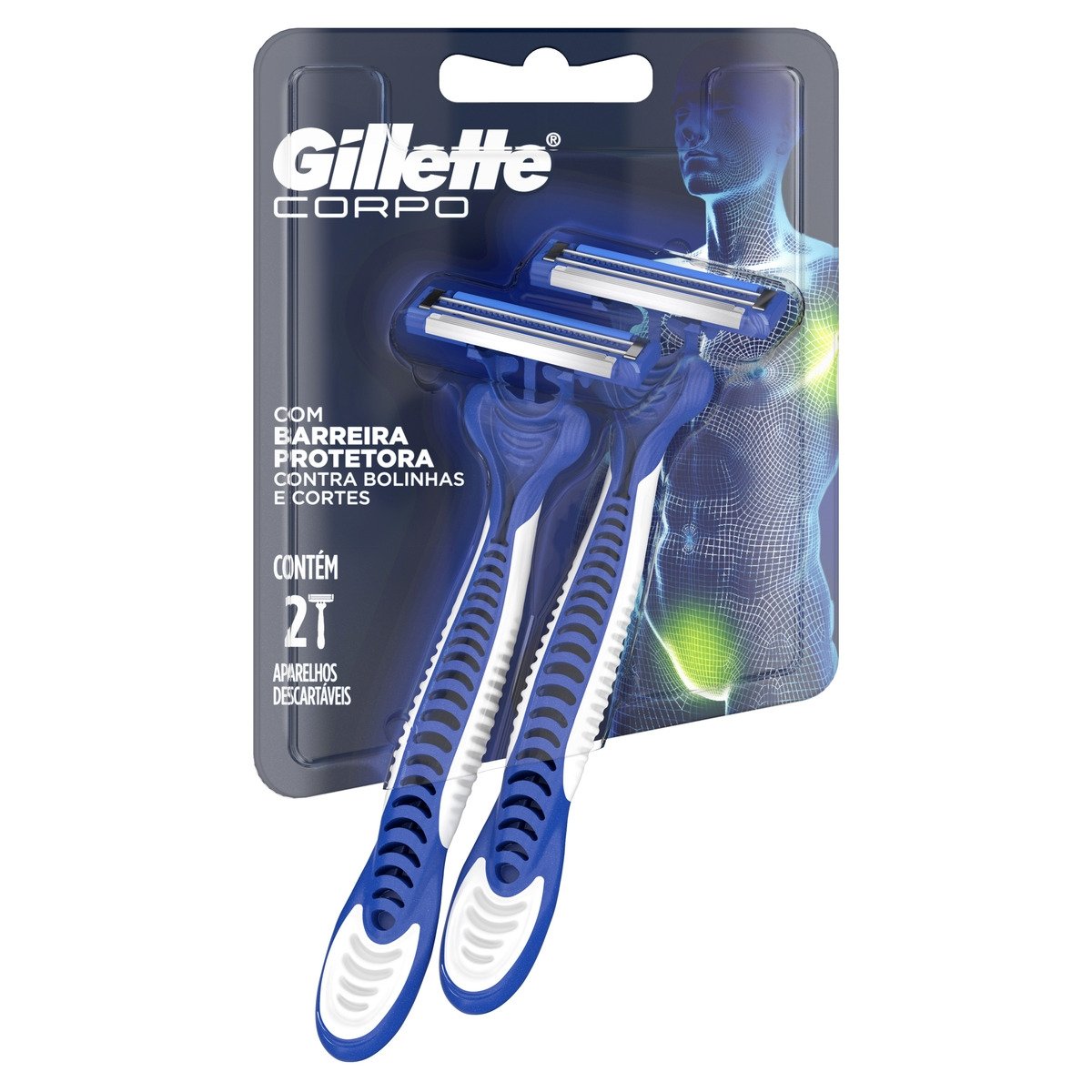 Aparelho Gillette descartável corpo 2 unidades