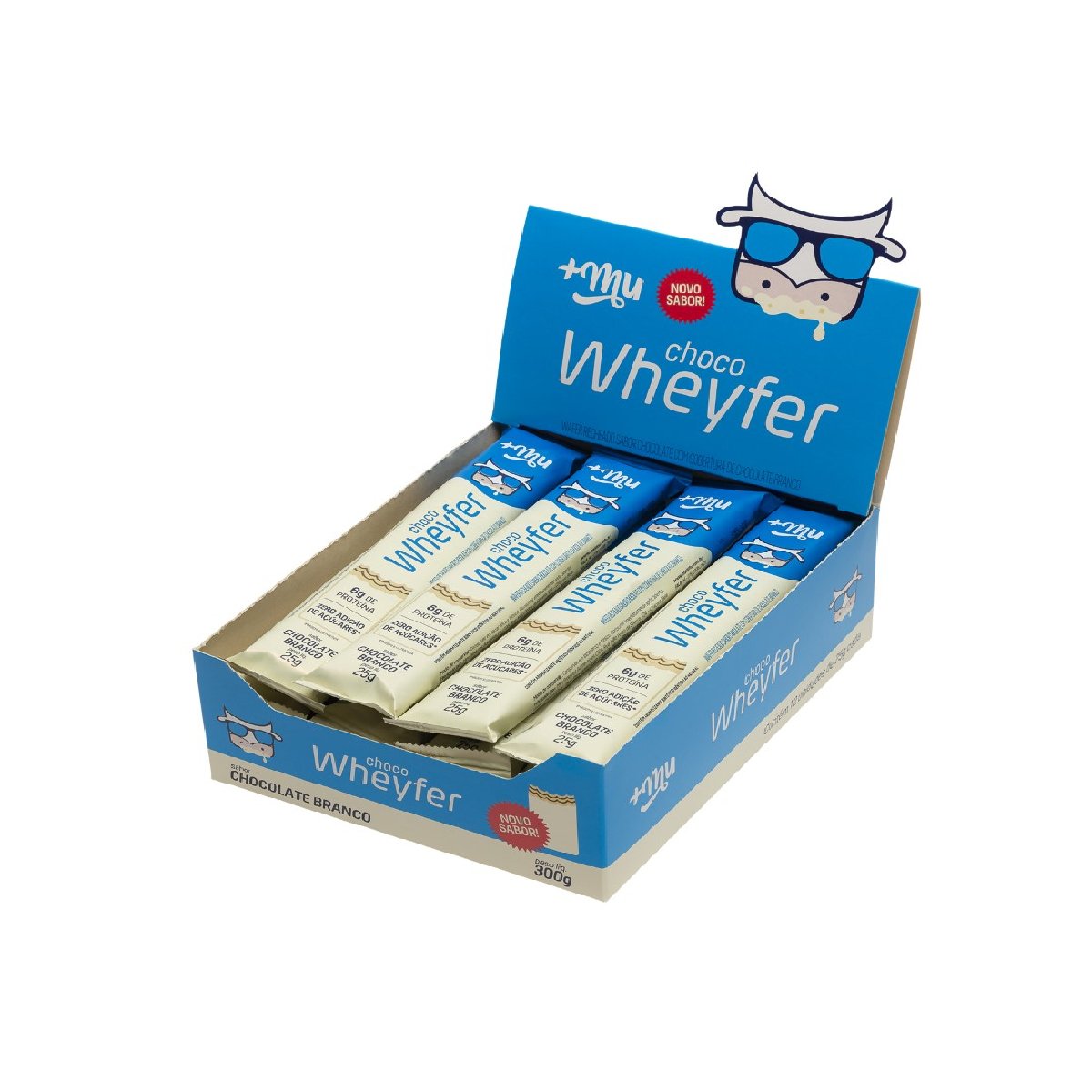Choco Wheyfer Mais Mu Chocolate Branco 25G