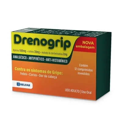 Drenogrip 12 Comprimidos - BELFAR
