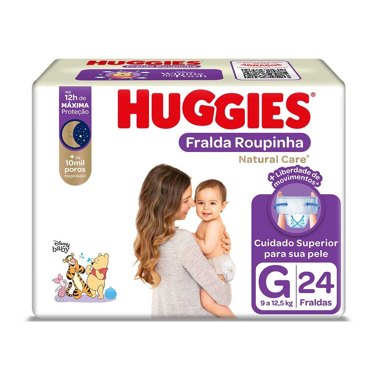 Fralda Roupinha Natural Care Tamanho G Huggies 24Un