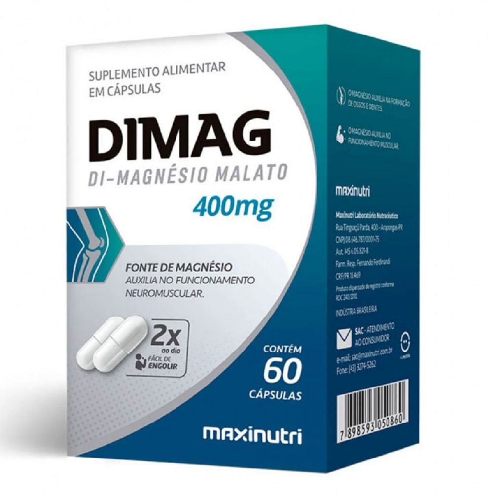 DI-MAGNESIO MALATO 400MG 60CAPS(MAX)