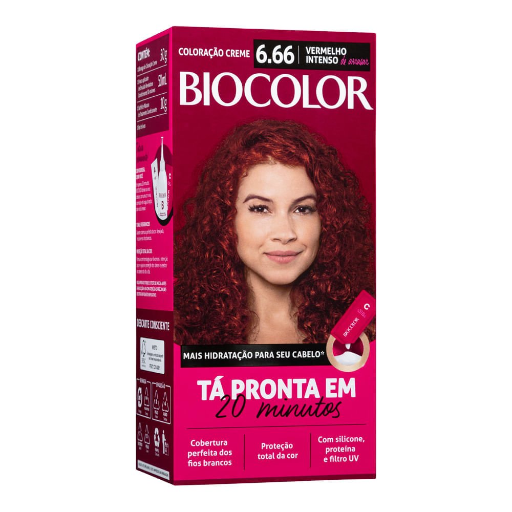 Coloração Biocolor Vermelho Intenso 6.66