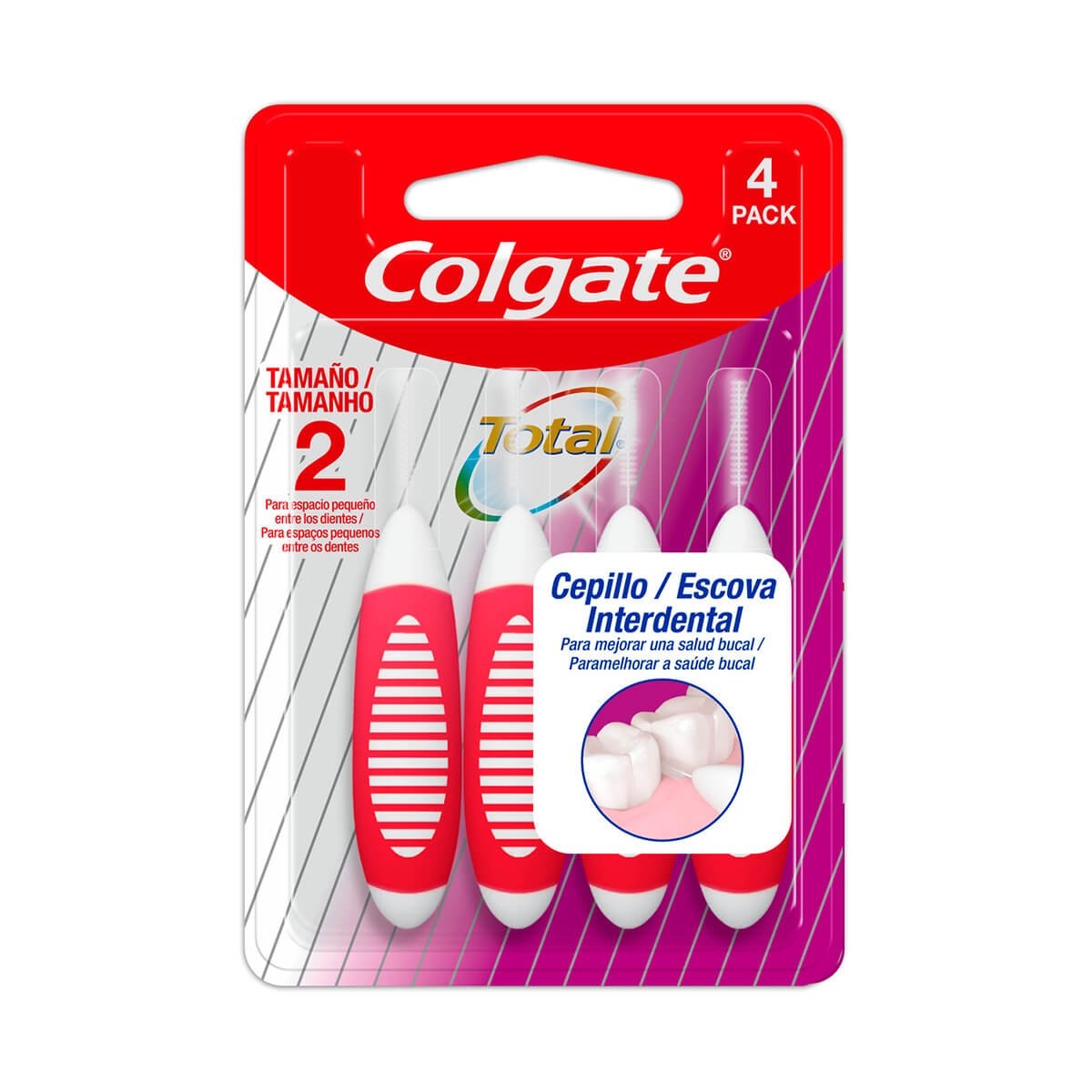 Escova Dental Interdentalal Colgat 2Mm C/4Unidades