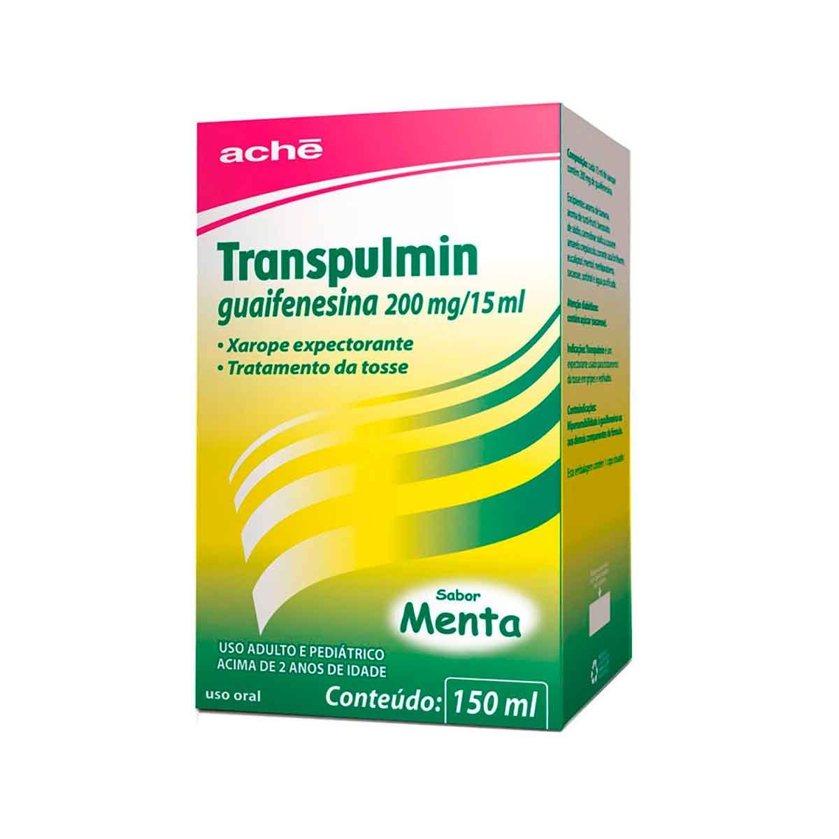 Transpulmin Xarope Sabor Menta Aché Com 150Ml