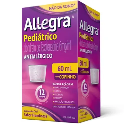 Allegra Pediatrico Framboesa 60ml+Copo - SANOFI