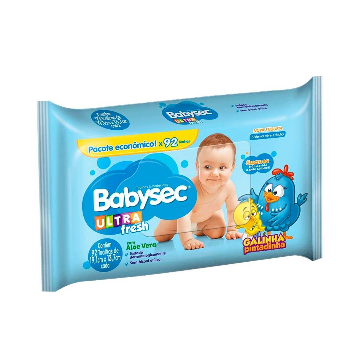 Lenço Umedecido Babysec Galinha Pintadinha 92 Lenços