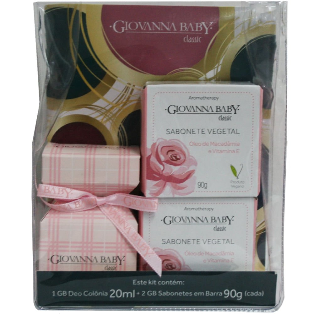 Kit Giovanna Baby Classic Colônia 20 ml+2 Sabonetes 90G