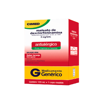 Dexclorfeniramina+Betametasona Xarope 120ml Genérico Cimed