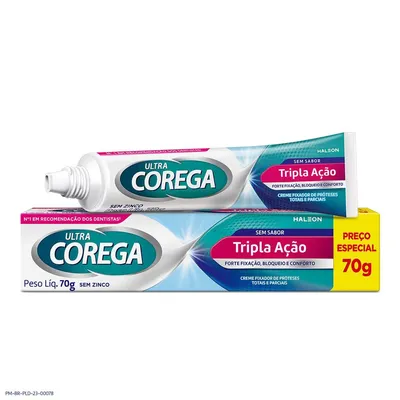 Creme fixador de prótese corega ultra tripla ação 70G