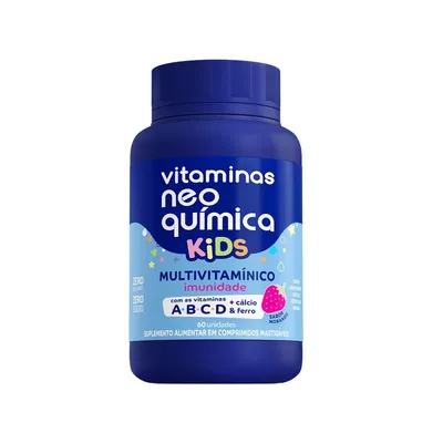 Neo Química Vitamina Kids Morango 60 Comprimidos