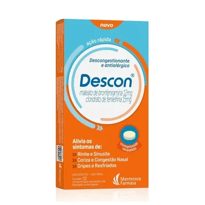 Descon 12mg 12 Comprimidos - HYPERA
