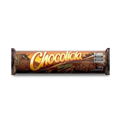 BISCOITO CHOCOLICIA RECHEIO DE CHOCOLATE 132G