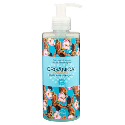 Sabonete Puro Vegetal Cha Branco/Gengibre 250ml - ORGANICA